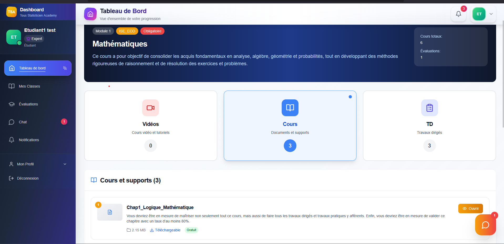 LANCEMENT DE LA PLATEFORME TOUS STATISTICIEN ACADEMY