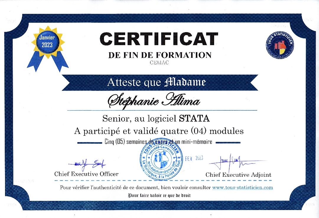 Formation en STATA