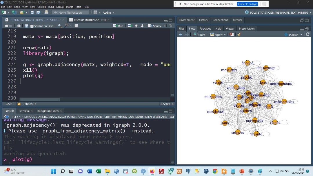 Formation sur le Textmining sur R